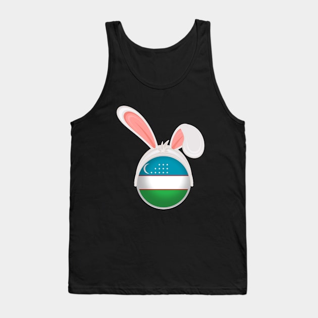 happy easter Uzbekistan bunny ears flag cute designs Tank Top by D_designs